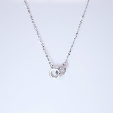 Eternity Circle Necklace • Infinity Necklace • Minimalist Jewelry • Linked circles necklace , connected circles, interlocking rings